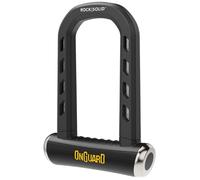 OnGuard RockSolid - Lucchetto a U, resistente alla smerigliatrice angolare (9 x 17,5 cm), per bici, moto, powersport, arco: 14 mm, meccanismo di blocco X4P, leggero, 5 chiavi incluse, antifurto