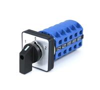 ONGVXR SZW26/LW26-25 Selettore Elettrico a 5 Fasi con manopola Rotante 3 Posizioni 20 terminali 660V 25A Pannello 48x48 mm
