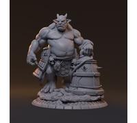 Oni Con Campana Miniatura Yokai Giappone Demone Troll Monster Schermo Figura per