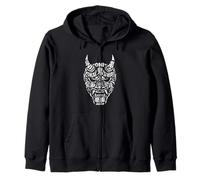 Oni Devil Samurai Akuma Giappone Anime Retro Kanji Souvenir Felpa con Cappuccio