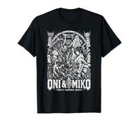Oni e Miko Purity bandisce l'ira Mitica Giapponese Maglietta