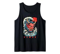Oni Giapponese Kanji Demon Retro Anime Giappone Souvenir Canotta