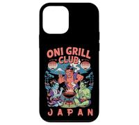 Oni Grill Club, souvenir giapponese con demoni del barbecue giapponese Kanji Custodia per iPhone 12 mini