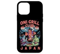 Oni Grill Club, souvenir giapponese con demoni del barbecue giapponese Kanji Custodia per iPhone 12 mini
