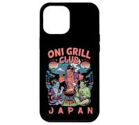 Oni Grill Club, souvenir giapponese con demoni del barbecue giapponese Kanji Custodia per iPhone 12 Pro Max