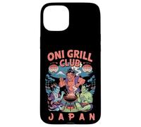 Oni Grill Club, souvenir giapponese con demoni del barbecue giapponese Kanji Custodia per iPhone 15 Plus