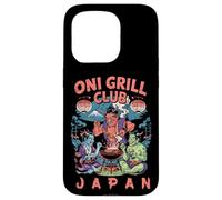 Oni Grill Club, souvenir giapponese con demoni del barbecue giapponese Kanji Custodia per iPhone 15 Pro