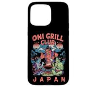 Oni Grill Club, souvenir giapponese con demoni del barbecue giapponese Kanji Custodia per iPhone 15 Pro Max