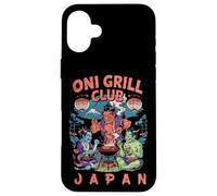 Oni Grill Club, souvenir giapponese con demoni del barbecue giapponese Kanji Custodia per iPhone 16 Plus