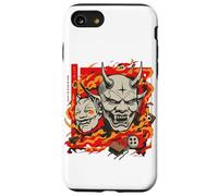 Oni Mask Japanese Demon - T-shirt estetica tatuaggio fuoco Custodia per iPhone SE (2020) / 7/8