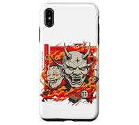 Oni Mask Japanese Demon - T-shirt estetica tatuaggio fuoco Custodia per iPhone XS Max