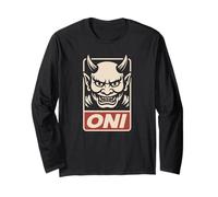 Oni Mask Japanese Devil Anime Manga Otaku Japan Souvenir Maglia a Manica