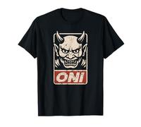 Oni Mask Japanese Devil Anime Manga Otaku Japan Souvenir Maglietta