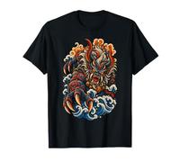 Oni Mostro Kaiju Vintage Tatuaggio Giapponese Stile Maglietta