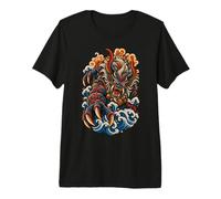 Oni Mostro Kaiju Vintage Tatuaggio Giapponese Stile Maglietta Premium