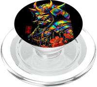 Oni Samurai Armatura Giapponese Demone Art Illustrazione PopSockets PopGrip per MagSafe