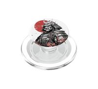 Oni Samurai Guerriero Sole Rosso Armatura Demone Giapponese Arte PopSockets PopGrip per MagSafe