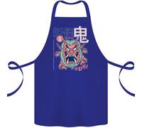 Oni Yokai Giapponese Rosso Demon Cotone Grembiule 100% Biologico