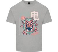 Oni Yokai Giapponese Rosso Demone T-Shirt Ragazzi Ragazze
