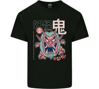 Oni Yokai Giapponese Rosso Demone T-Shirt Ragazzi Ragazze