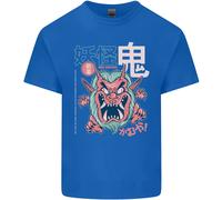 Oni Yokai Giapponese Rosso Demone T-Shirt Ragazzi Ragazze