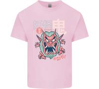 Oni Yokai Giapponese Rosso Demone T-Shirt Ragazzi Ragazze