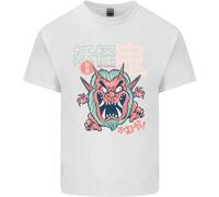 Oni Yokai Giapponese Rosso Demone T-Shirt Ragazzi Ragazze