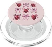 Oni Yokai - Maschera da diavolo con fiocco rosa PopSockets PopGrip per MagSafe