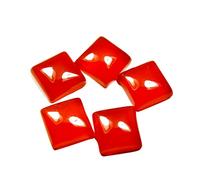 Onice rosso naturale al lotto all'ingrosso (Rs 30/carati) Forma quadrata di alta qualità Pietra preziosa sciolta per rivendita astrologi gioiellieri cristallo allentamento Singh Rashi Leo segno