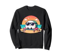 Onigiri Summer Vibes Kawaii Riceball con occhiali da sole Felpa