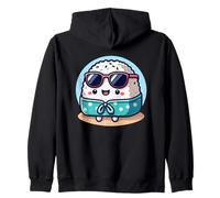 Onigiri Summer Vibes Kawaii Riceball con occhiali da sole Felpa con Cappuccio