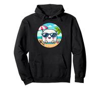 Onigiri Summer Vibes Kawaii Riceball con occhiali da sole Felpa con Cappuccio