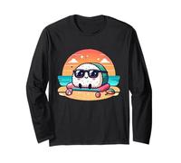 Onigiri Summer Vibes Kawaii Riceball con occhiali da sole Maglia a Manica