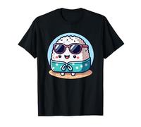 Onigiri Summer Vibes Kawaii Riceball con occhiali da sole Maglietta
