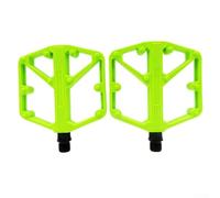 Oniissy 1 paio di pedali per bicicletta, 15 x 13 cm, per mountain bike, con cuscinetto in lega di alluminio DU, pedali piatti per bici da strada, pedaliera antiscivolo (verde)