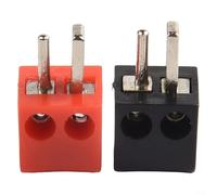Oniissy 2 Pin DIN Per Hi-Fi Speaker Connettore con Terminazioni a Vite per Apparecchiature Audio - Serie T Rosso e Nero Coppia