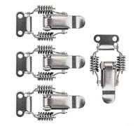 Oniissy 4 chiusure a molla in acciaio inox per cassette degli attrezzi, valigie, scatole e armadi in legno, design a doppia molla con sicurezza (S)