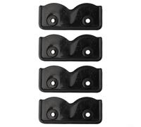 Oniissy 4 connettori di ricambio per tenda per supporto di ricambio staffa rettangolare in plastica nera per gazebo e strutture da campeggio all'aperto