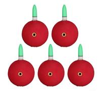 Oniissy 5 galleggianti da pesca notturni con materiale EVA per pesca notturna, compatibile con batteria 311/312 nei colori rosso e giallo (rosso)