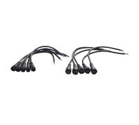 Oniissy 5 paia di connettori per cavo LED maschio e femmina a 2/3 pin, impermeabile IP65, 22 AWG, per telecamera di sorveglianza CC, UL94V-0 ignifugo (3 pin)
