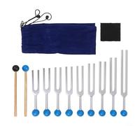 Oniissy 9 pezzi Diapason Set Alluminio Guarigione Meditazione Chakra Therapy Tool Kit 174Hz 285Hz 396Hz 417Hz 528Hz 639Hz 741Hz 852Hz 963Hz Frequenze