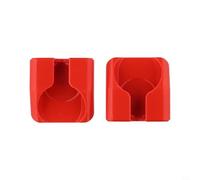 Oniissy Adattatori per pedali per bici, convertibili in pedali piatti, coppia in plastica con seghettato antiscivolo per bordo e texture satinata, 60 x 60 x 23,5 mm, (rosso)