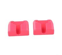 Oniissy Adattatori per pedali per bici senza clip, convertibili in pedali piatti, coppia in plastica con seghettato antiscivolo per bordo e texture satinata, 60 x 60 x 23,5 mm, rosa