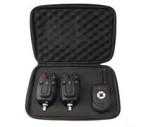 Oniissy Allarme digitale wireless per pesca alla carpa, set con 2/3/4 trasmettitori e 1 ricevitore, suono a LED impermeabile con sensibilità regolabile, tono volume per mare (allarme 1+2)