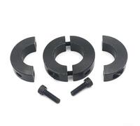 Oniissy Anello di bloccaggio per albero per protezione, doppia divisione, da 10 mm a 40 mm, design in acciaio nero, collari per alberi in acciaio inox (40 mm)