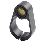 Oniissy Asta di centraggio in lega di alluminio, livella a bolla di livello della fiala con accessori per mappatura livella, livella rotonda a bolla centrale, per palo da 36 mm, nero, facile da usare