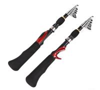 Oniissy Attrezzatura da pesca all'aperto, canna da pesca telescopica e mulinello da 1,6 m e set combinato, canna da pesca per spigola, trota (canna da pesca dritta)