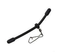 Oniissy Boom Anti Feeder Boom per la pesca, confezione da 5 connettori bilanciati in plastica nera con bottoni automatici, 7-9 cm girelle e bottoni a pressione per pesca in mare e trainare leggero (7