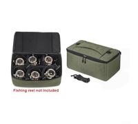Oniissy Borsa per mulinelli da pesca per baitcasting e mulinelli, organizer in nylon impermeabile con imbottitura in cotone perlato, custodia per il trasporto in 3 misure (verde) (43 x 26 x 19 cm)