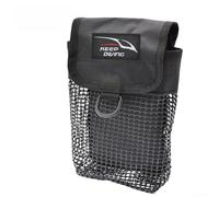 Oniissy Borsa portaoggetti per attrezzatura subacquea con rete in PVC resistente e fori di scarico per boe, boe, mulinelli e bulloni di sicurezza per le piccole e medie imprese, gancio girevole e
